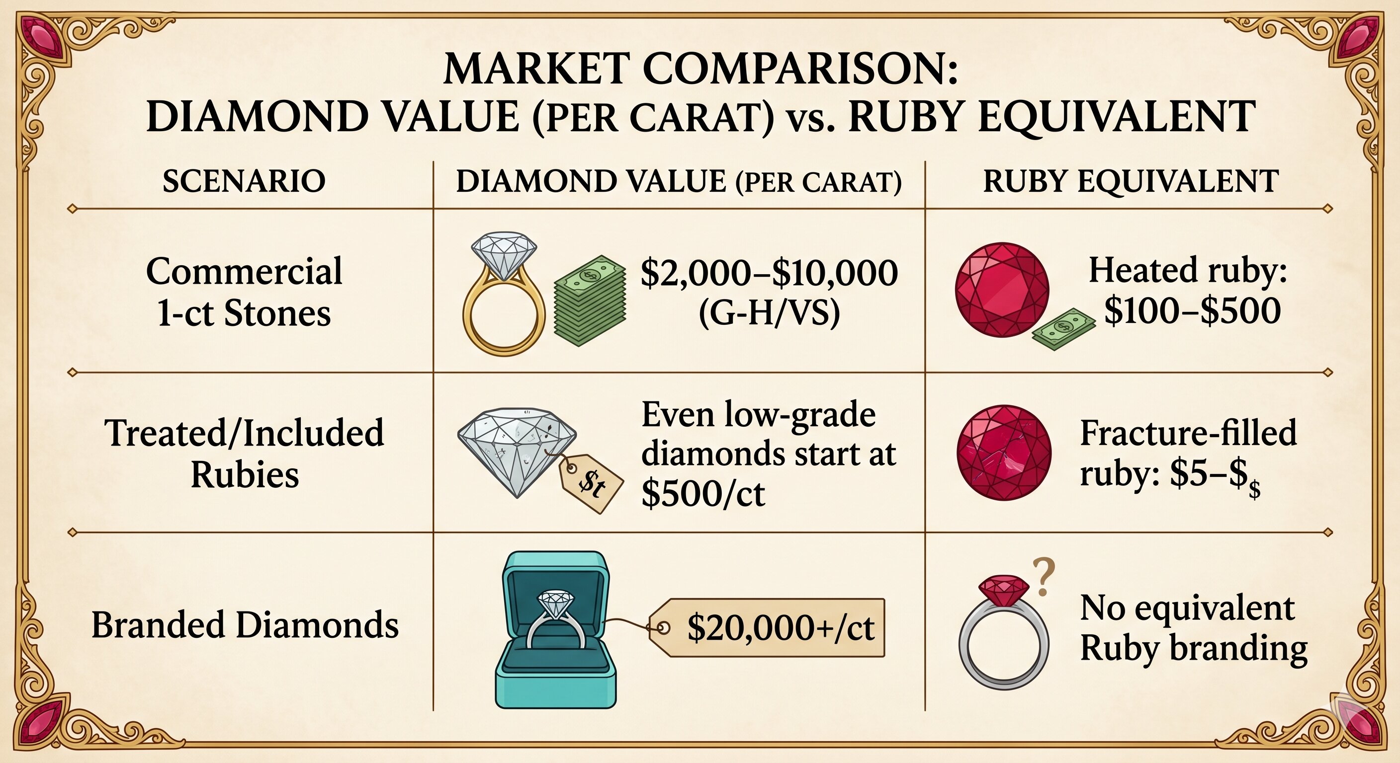 ruby v diamond market comparison